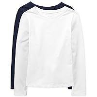 The Children's Place girls Long Sleeve Basic Layering T shirt 2 Pack