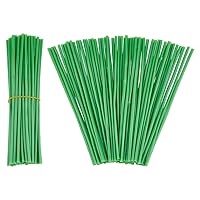 SUPERFINDINGS 100PCS Green Tubing Roll Flower Tubes Flower Bouquets Artificial Accessories Afloral Stems Simulation Lotus Stem for Bundling Artificial Flower Making, Inner Diameter:4mm