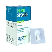 ImplantDent: Hemosponge 100% Pure Collagen Absorbable Sponges - Dental Occlusive Cover for Tooth Repair, Oral Care, and Dental Hygiene - Safe, Durable, Sterile and Long Lasting - 10pcs
