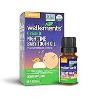 Wellements Organic Nighttime Baby Tooth Oil | Peaceful Nighttime Teething* | Organic Blend of Essential Oils and Sleepytime Herbs | 4 Months +