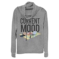 Disney Stitch Current Mood Lilo Women's Long Sleeve Cowl Neck Pullover