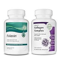 & VitaPost Collagen Complex | Hair, Skin & Nails Supplement Bundle | Hair Growth Support Supplement for Women & Men + Premium Hydrolyzed Collagen Peptides Capsules 1500mg per Serving