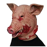 2018 Latex Scary Butcher Pig Head Mask for Halloween Costume Party