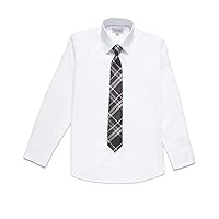 Kenneth Cole REACTION Boys' Dress Shirt with Clip-on Tie Set, Sizes 8-20