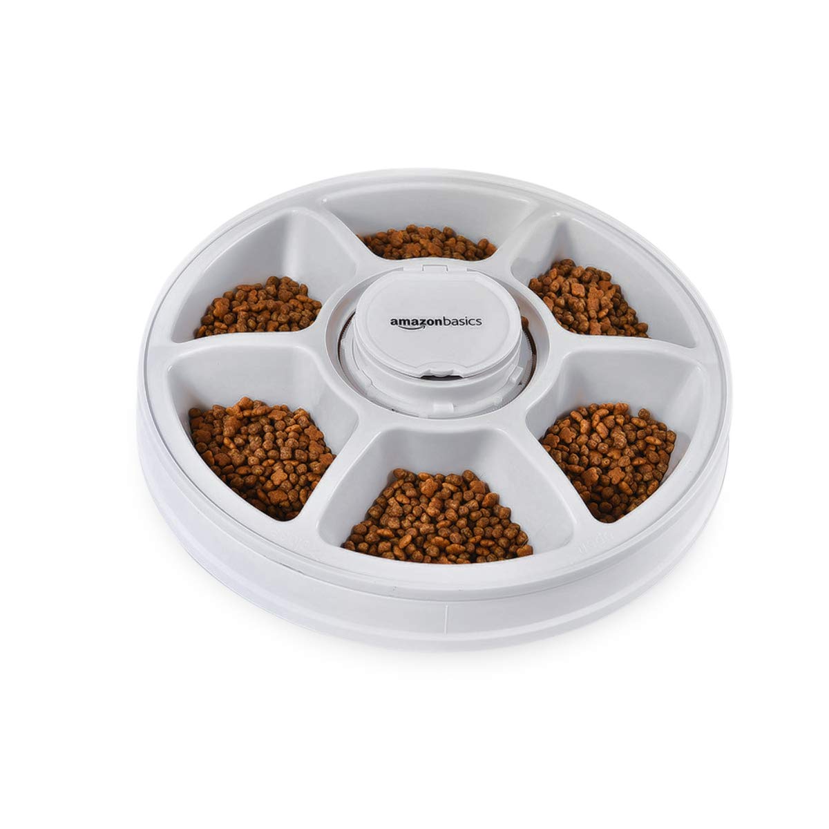 Amazon Basics Automatic Electronic Timed Pet Feeder - 6 Portions, Plastic, Teal