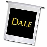 3dRose Dale classy girl baby name in the USA. Yellow on black amulet - Flags (fl_353713_2)