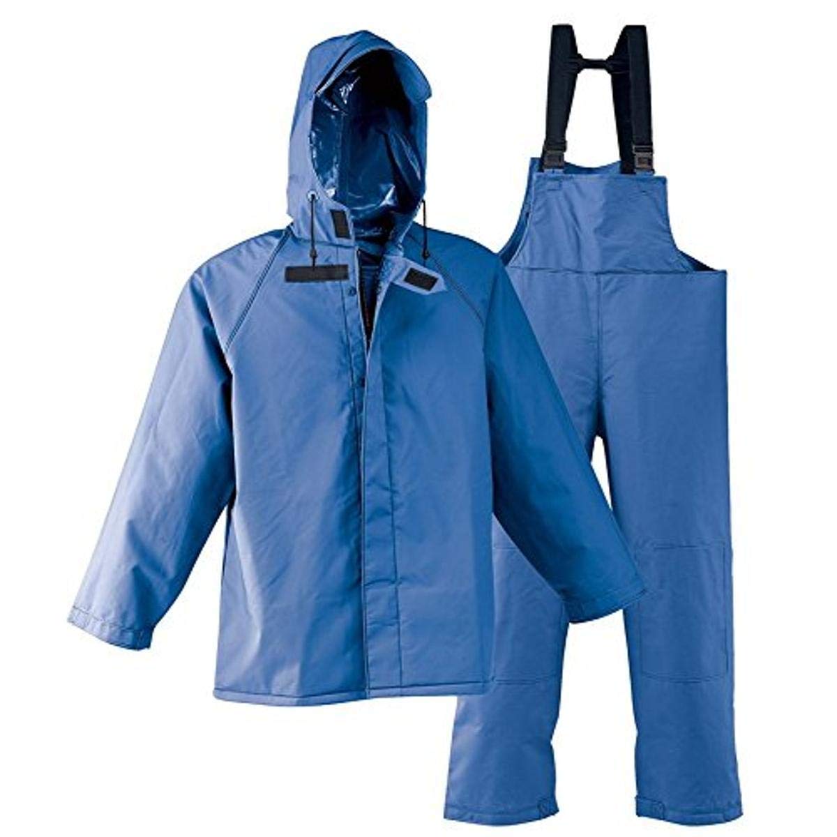 Galeton 7954-XXXL-BL 7954 Repel Rainwear 0.50 mm PVC 3-Layer Fishermans Rain Suit, Blue, 3X-Large