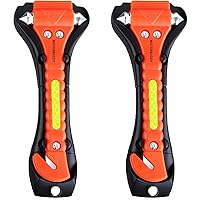 2-Pack Car Safety Hammer Seatbelt Cutter, Auto Emergency Escape Hammer with Window Glass Breaker and Seat Belt Cutter, Escape Tool for Car Accidents