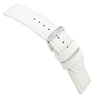 24mm Speidel White Smooth Silicone Layered Over Genuine Calfskin Watch Band Long