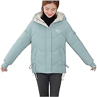 Lightweight Quilted Hooded Coat Jackets for Womens 2023 Winter Warm Long Sleeve Casual Outerwear for Going Out