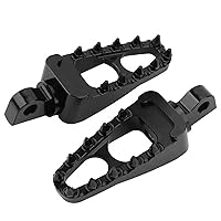 Foot Pegs MX Foot Pegs Motorcycle Wide Fat Pegs Pedal 360 Rotation For Harley Dyna Fat Boy Sportster Iron 883 Street Bob Pegs Footrest (Color : All Black B)