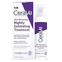 CeraVe Skin Renewing Nightly Exfoliating Treatment | Anti Aging Face Serum with Glycolic Acid, Lactic Acid, and Ceramides| Dark Spot Corrector for Face | 1.7 Oz