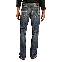 Rock & Roll Denim Relaxed Fit Straight Bootcut Jeans #M0S8553