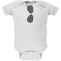 Old Glory Halloween Aviator Sunglasses Cool Kid Costume White Soft Baby One Piece - 18-24 Months