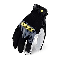 Ironclad Command Pro Gold Goatskin Leather Work Gloves; Touch Screen Gloves Conductive Index Finger, All-Purpose, Machine Washable, Sized S, M, L, XL, XXL (1 Pair) (Small, White Goatskin Leather)