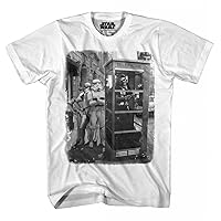 STAR WARS Get in Line Adult White T-Shirt (Adult X-Large)