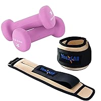 Yes4All Wrist & Ankle Weights Pair 1lb -10lbs for Women, Men, Kids Adjustable Strap - Walking, Pilates, Gym Fitness Workout