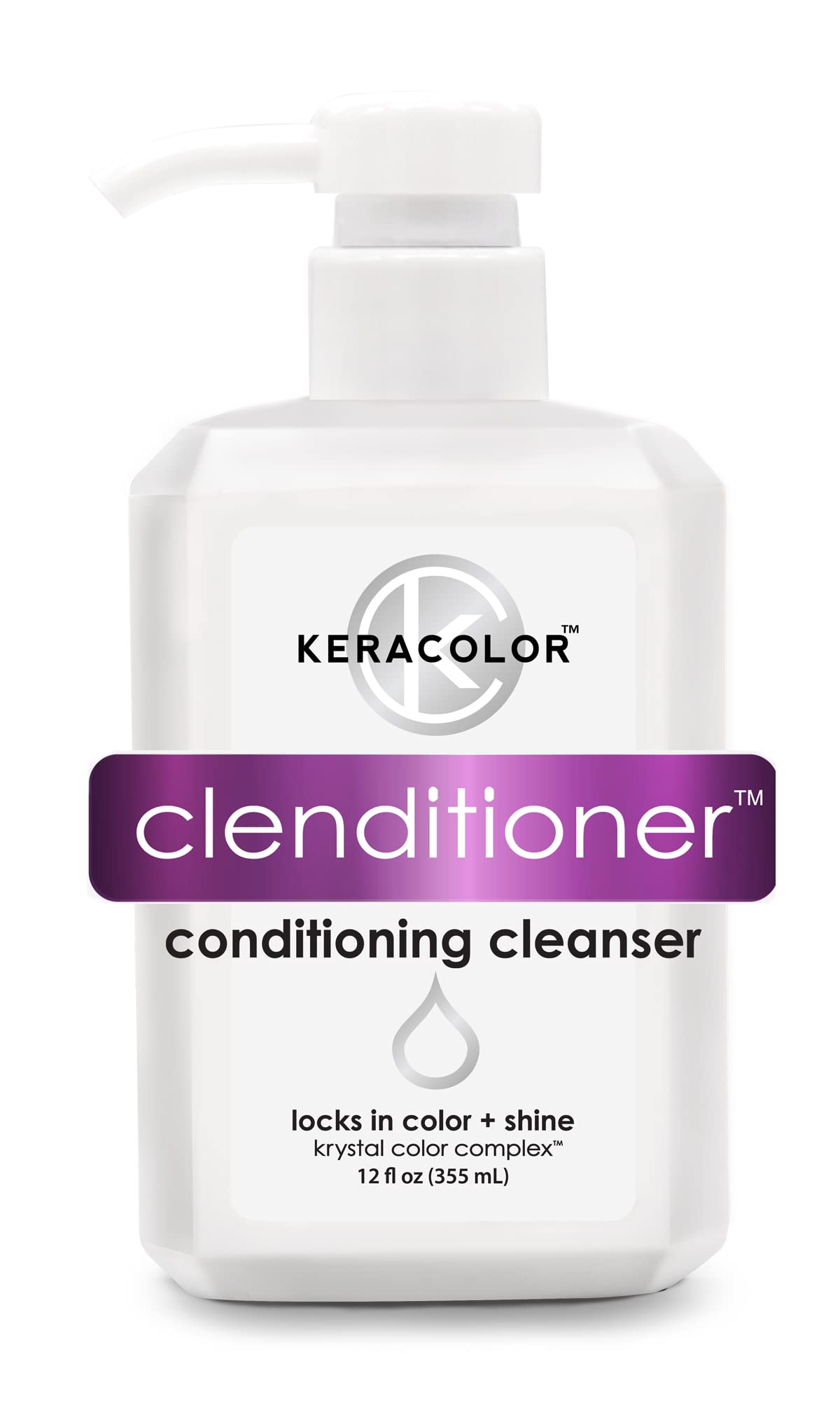 Keracolor Clenditioner Cleansing Conditioner Color Safe Prevents Fade - Replaces Your Shampoo, Keratin Infused (2 sizes)