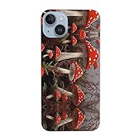 Red Mushrooms Print for iPhone 14 Case Drop-Proof Protection 6.1 in for iPhone 14, 6.7in for iPhone 14 Plus