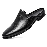 Men's Slippers Slip-On Loafers Casual Open Back Slippers Mens Dress Sandals