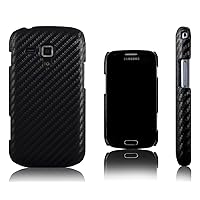 Xcessor Carbon Fibre Effect Hard Plastic Case for Samsung Galaxy S Duos s7562 / Trend s7560. Black