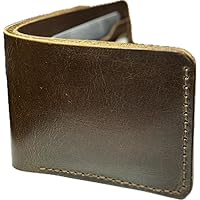 Men's Genuine Leather Wallet with 6 Card Slots and One Cash Slot, Brown