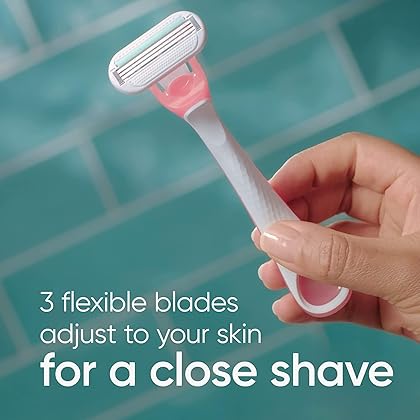Gillette Venus Sensitive Disposable Razors for Women with Sensitive Skin, Delivers Close Shave with Comfort, 6 Count (Pack of 1)