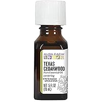 Aura Cacia Pure Texas Cedarwood Essential Oil | 0.5 fl. oz. | Juniperus Mexicana