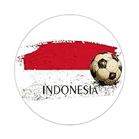 Personalized 50 Pcs Indonesia Football Vinyl Stickers Unique Sports Vinyl Decal Sticker Patriotic Decorations Durable Sticker Vinyl Vinyl Decals Stickers for Adults Teens Party 3inch