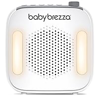 Baby Brezza Adjustable Baby Sound Machine and Night Light with 18 Sounds – Small, Portable Design for Easy Travel or Crib Use – Includes Lullaby, Nature, White Noise, Waves + More – USB Powered