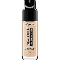 Makeup Infallible Up to 24 Hour Fresh Wear Lightweight Foundation, True Beige, 1 Fl Oz.