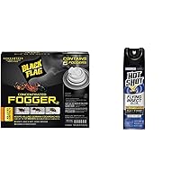 Black Flag Indoor Fogger (Pack of 1) + Hot Shot Flying Insect Killer (15 Oz) for Dog