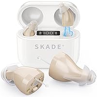Hearing Aids for Seniors Rechargeable with Noise Cancelling, 8-Channel Digital Hearing Aid, ITE with One Week Backup Power, PSAP Personal Sound Amplification (Beige)