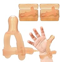 Elfzone Thumb Sucking Stop - 2 Packs - Adjustable Thumb Guard for Thumb Sucking Silicone Thumb Sucking Treatment Kit for 3-36 Months Baby, Maximum for 1.95”-1.5