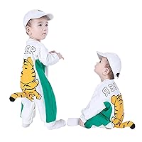TONWHAR Unisex Kids Long Sleeve Romper Outwear,Animal Print Spring Outfit Jumpsuit for Toddler Boys Girls