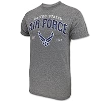 Armed Forces Gear US Air Force Wings Est. 1947 Faded Short-Sleeve T-Shirt, Unisex - Licensed US Air Force Shirts for Men