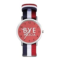 Bye Felicia Nylon Watch Adjustable Wrist Watch Band Easy to Read Time with Printed Pattern Unisex