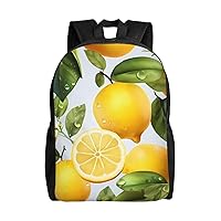 Laptop Backpack 16.1 Inch with Compartment Yellow Lemon Laptop Bag Lightweight Casual Daypack for Travel