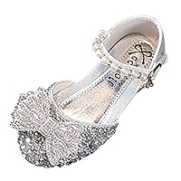 Fashion Summer Girls Sandals Dress Performance Dance Shoes Shiny Rhinestone Sequin Bow Pearl Buckle Girl Sandals Toddler