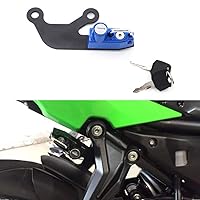 GUAIMI Motorcycle Anti-theft Helmet Lock Left Side for Kawasaki Z 650 Ninja 650 2017-2020-Blue