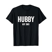 Hubby Est 2021 Best Husband Marriage Wedding Anniversary T-Shirt