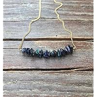 October Birthstone Necklace/Dark Opal Necklace/Black Opal Necklace/Gift for her/Gift for Wife/Raw Gemstone Jewelry Code- WAR6687