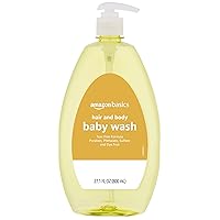 Amazon Basics Tear-Free Baby Hair and Body Wash, 27.1 Fluid Ounce, Lightly Scented, 1-Pack (Previously Solimo)