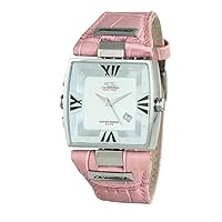 Womens Chronograph Quartz Watch with Leather Strap CT7686L-03, Pink, 38mm, Strap