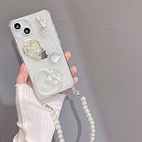 3D Pearl Epoxy Bracelet Clear Phone Case for iPhone 13 12 11 Pro Max XR X XS Max 7 8 Plus Cartoon Cute Back Cover,01,for iPhone X