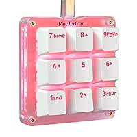 Koolertron Mechanical Numpad Macro Keyboard, 9-Key Numeric Keypad LED Backlit Gaming Keyboard, Fully Programmable Number Pad Keyboard, Computer High Ground Mechanical Macro Number Keypad