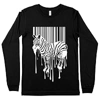 Zebra Barcode T Shirt - Animal Long Sleeve T-Shirt - Graphic T-Shirt