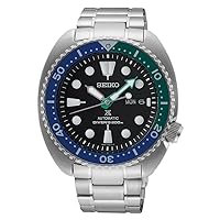 Seiko SRPJ35J1 Tropical Lagoon Men's Wristwatch, Prospex Diver, Automatic Winding (Hand Winding), Turtle, Black, Black, Bracelet Type