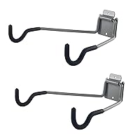 Bike Wall Mount Set of 2 - EVA Foam Padded Bicycle Hooks - Flip-Up Garage Bicycle Rack Pair with 50lbs Capacity Each