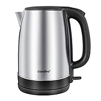 COMFEE' 1.7L Stainless Steel Electric Tea Kettle, BPA-Free Hot Water Kettle Electric with LED Light, Auto Shut-Off and Boil-Dry Protection, 1500W Fast Boil Electric Kettle